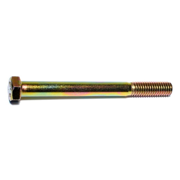 3/8"-16 x 4" Zinc Plated Grade 8 Steel Coarse Thread Hex Cap Screws HCS8-165