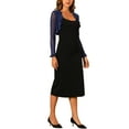 thumbnail image 2 of INSPIRE CHIC Mesh Shrug for Women's Ruffled Open Front Cropped Cardigan XL Dark Blue, 2 of 6