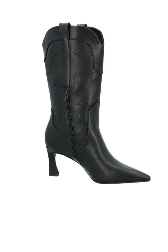 Women's Faux Suede Heeled Western Booties, Sizes 6-11