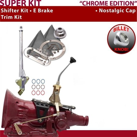 American Shifter 904 Shifter Kit Chrome 8 in. E Brake Trim Kit for ECBFC
