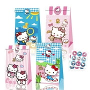 24 BAGS Hello Kitty Gift Bags Kitty Goodie Bags Kitty Cat Party Flavor Bags Candy Bags For Kids Birthday