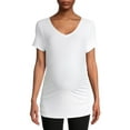 thumbnail image 5 of Time and True Women's Maternity Short Sleeve V-Neck T-Shirt, 5 of 6
