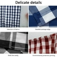 thumbnail image 6 of Buffalo Check Plaid Balloon Drape Shade Tie Up Roman Valance Rod Pocket Classic Window Treatment Semi Blackout Curtains for Small Window Farmhouse Kitchen Red 23"W x 47"L, 6 of 7