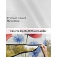thumbnail image 6 of 4th of July RV Awning Sun Shade Screen 9'X7' Red Poppy Mesh Sunscreen Vintage Flower Awning Shade Screen with Zipper UV Blocker Completed Kits Universal Outdoor Canopy for RV Motorhome Camper Travel, 6 of 7