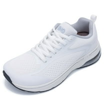 BROYON Womens Air Wide Toe Box Walking Shoes with Arch Support Tennis Running Sneakers Extra Wide Width Woman Shoe for Plantar Fasciitis Flat Foot Heel Pain Relief US Size 6-11