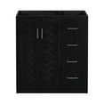 thumbnail image 2 of 30'' Bathroom Vanity without Sink, Freestanding Vanity Set with 3 Drawers & Soft Closing Doors, Modern Bathroom Storage Cabinet with Groove Pattern & Solid Wood Frame, Black, 2 of 5