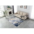 thumbnail image 4 of Amazing Rugs, LLC. "Zara Contemporary" Washable Super Soft Area Rug with Abstract Design Blue/Yellow/Grey 2' x 3' Abstract 0.76 - 1 inch Stain, 4 of 10