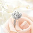thumbnail image 5 of Rose Flower Cremation Urn Ring for Ashes for Women Urn Rings Memorial Jewelry Human / Pet Stainless Steel Ash Holder Loved Ones Funeral Keepsake Gift NO.6-NO.10, 5 of 7