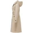 Chrisuno Mid Length Fall Coats for Women Long Waterproof Trench Coat