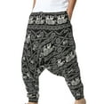 thumbnail image 4 of Pantalones bombachos de cintura media con estampado de encaje a la moda para hombre, pantalones casuales de longitud completa, pantalones de entrepierna para hombre, 4 of 8