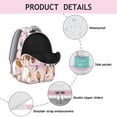 thumbnail image 4 of Summer Tropical Floral Backpack - Lightweight Durable Bookbag for Commuters, 4 of 6