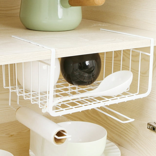 Kitchen Storage Bin Under Shelf Wire Rack Cabinet Basket Organizer Stand