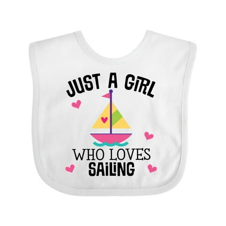 

Inktastic Sailboat Just A Girl Who Loves Sailing Gift Baby Girl Bib