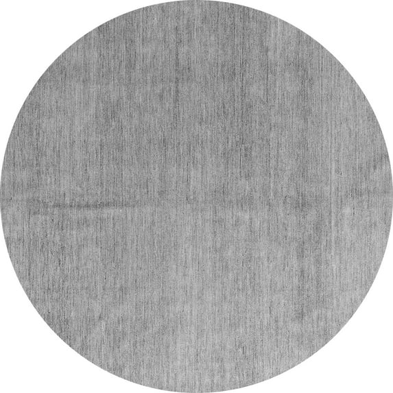 Ahgly Company Indoor Round Abstract Gray Modern Area Rugs, 6' Round