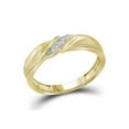 thumbnail image 3 of 10kt Yellow Gold His Hers Round Diamond Cluster Matching Wedding Set 1/5 Cttw, 3 of 5