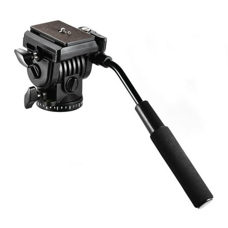 ABS 360° Fluid Drag Video Action Head Panoramic Hydraulic Damping Photographic Head for Canon Nikon Sony DSLR Camera Camcorder for Tripod Monopod Slider Shooting (Best Fluid Head Tripod For Dslr)
