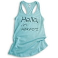 thumbnail image 1 of Hello I'm Awkward Tank Top, Ladies Racerback Tank Top, Awkward Girl Tank, Introvert Tank, Cancun, XX-Large, 1 of 3
