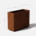 thumbnail image 3 of Corten Steel Series Span Planter - Tall Rectangular Metal Planter for Outdoor Porch/Patio | Naturally Rusting Steel for All-Weather Use | Modern Rustic Décor for Tall Plants, Flowers, Trees, 3 of 6
