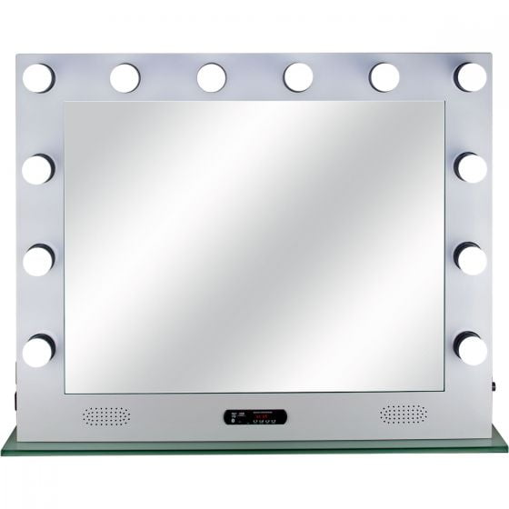 Lighted Hollywood Vanity Makeup Mirror Tabletop With 12 Led Dimmer Usb Bluetooth Speaker Wall Mounted Lighting Vl004116 Com Lighted Hollywood Vanity Makeup Mirror, Hollywood Vanity Mirror With Lights And Bluetooth