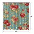 thumbnail image 5 of Pioneer Flower Floral Print Pattern Shower Curtain 72"x72" ,Bathroom Decorative Shower Curtains Set with 12 Hooks,Modern Waterproof Washable Shower Curtain, 5 of 6