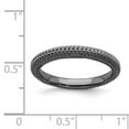 thumbnail image 2 of 2.5mm Sterling Silver Stackable Black-plated Domed Ring - 3.2 Grams - Size 9, 2 of 2