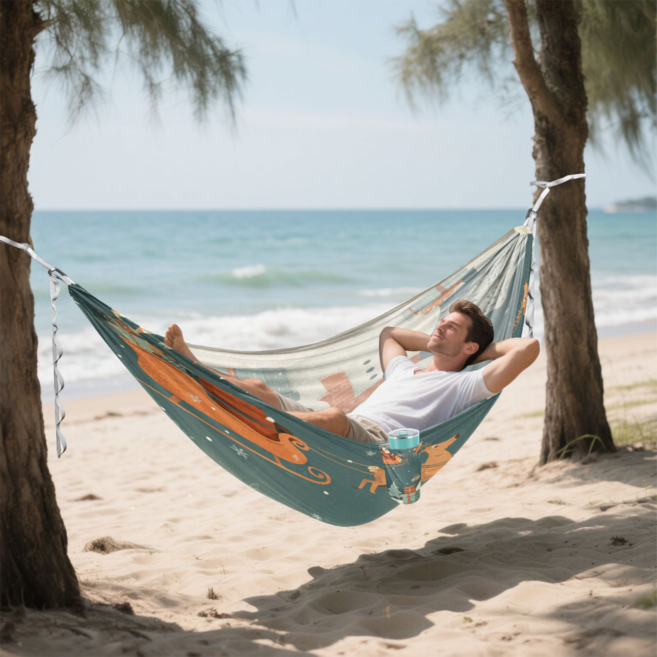 Hammock Camping Hammock Nylon Portable Hammock Travel Camping Hammock A Snowman