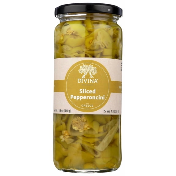 Divina All Natural Sliced Pepperoncini, 7.75 oz.