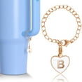 thumbnail image 4 of Accessoires de Charme pour Gobelets Forme de Cœur Initiales Identification Poignée Charms Idée de Noël Réfléchie, 4 of 5
