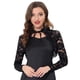 thumbnail image 1 of Bolero de Encaje Allegra K para Mujer Negro M, 1 of 4