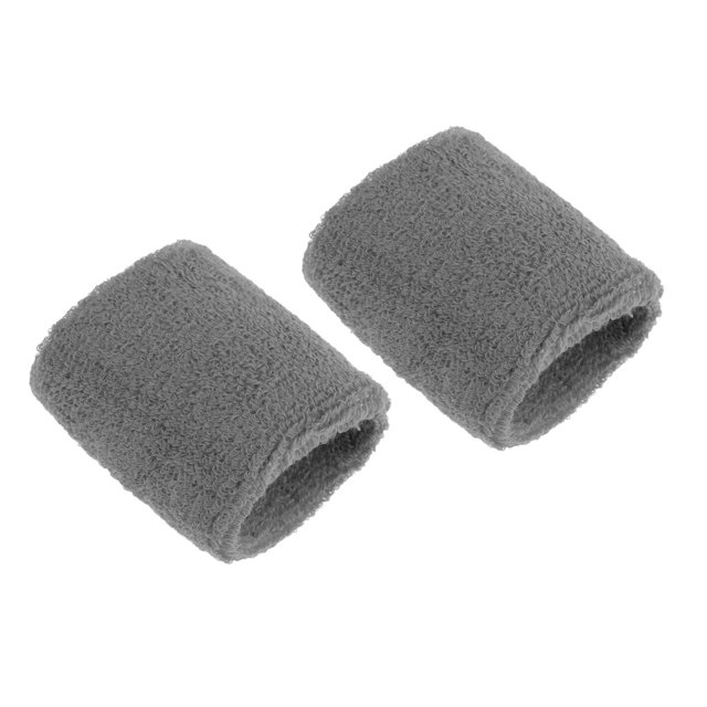 2 Pcs Bandeaux de Poignet Unisexes pour Basketball Tennis, Gris