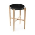 Belham Living Lincoln 2Tone Tray Top Side Table Black