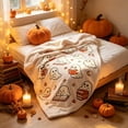 thumbnail image 5 of Tepsmf Halloween Flannel Throw Blanket, 60x40 IN Holiday Soft Plush Fleece, Warm Cozy Lightweight for Sofa Bedroom Indoor Home Decor, 5 of 6
