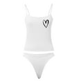 thumbnail image 3 of HNMKIU Women's Square Neck Camisole Top Summer Going Out Basic Shirt Sleeveless Style Womens Tank Tops 04_White,M, 3 of 4