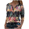 thumbnail image 3 of Gibobby Tirantes Para&nbsp;Camisa Botón de invierno casual de con cuello en v manga larga blusa de mujer blusa de mujer（Rojo， XL), 3 of 5