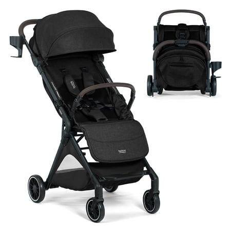 Britax® Juniper™+ Compact Stroller With One-Hand RapidFold™, Infant Car Seat Compatible — Raven Black
