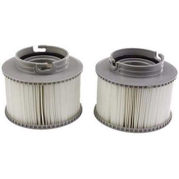 Cartuchos de filtro de piscina de repuesto, cartuchos de filtro, colador para piscina de jacuzzi de burbujas (2 piezas), gris, estándar