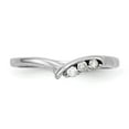 thumbnail image 5 of Auriga Fine Jewelry 14K White Gold 1/20 carat Diamond Contoured Complete Wedding Band for Women Size 7, 5 of 6