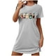 thumbnail image 5 of Camisón corto de talla grande para mujer, camisón de manga corta con estampado de pecho a la moda, camisón para mujer, 5 of 5