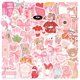 thumbnail image 1 of Stickers Grewgty 100 piezas moño rosa de vinilo impermeable, 1 of 9