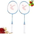 thumbnail image 3 of Mobutofu 1 Pair Kids Badminton Racket Set Aluminum Alloy Blue Training Equipment for Beginners, 3 of 8