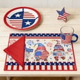 thumbnail image 4 of DefiDgd 18x12inch Patriotic American Flag Linen Placemats,Double Sided Washbale Reusable Table Mats for Independence Day Anniversary Party Dinner Tabletop Home Decoration(B), 4 of 6