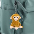 thumbnail image 4 of Monkey Shape Keychain Backpack Hanging Decor Bag Plush Monkey Pendant Keyring, 4 of 5
