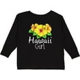 thumbnail image 3 of Inktastic Hawaii Girl Hibiscus Flowers Girls Long Sleeve Toddler T-Shirt, 3 of 5