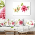 thumbnail image 4 of Designart Pink and Orange Flowers - Watercolor Floral Throw Pillow - 18x18, 4 of 5