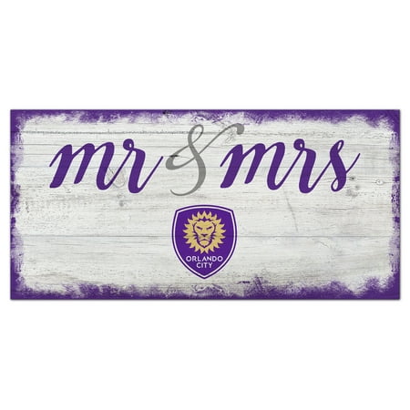 Orlando City SC 6'' x 12'' Mr. & Mrs. Script Sign
