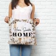 thumbnail image 2 of Home Sweet Pillow Covers 26x26 Inch Decorative Throw Pillow Cover, Wreath Botanical Farmhouse Plants Gradient Brown Sofa Pillowcases Accent Cushion Case Home Decor Bedroom Living Room, 2 of 6