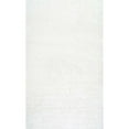 thumbnail image 1 of Nuloom 5'3" x 7'6" Tapis de Shag en Blanc, 1 of 7
