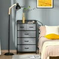 thumbnail image 2 of Homiyad 5-Drawer Dresser Tower Chest of Drawers Organizer with Steel Frame Gray, 2 of 8