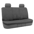 thumbnail image 4 of FH Group Gray Rome Faux Leather Airbag Compatible and Split Bench Car Seat Covers, Full Set, 4 of 4