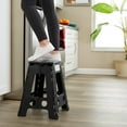 thumbnail image 7 of Casafield 18" Folding Step Stool with Handle - Black, Collapsible Foot Stool for Adults, 7 of 7